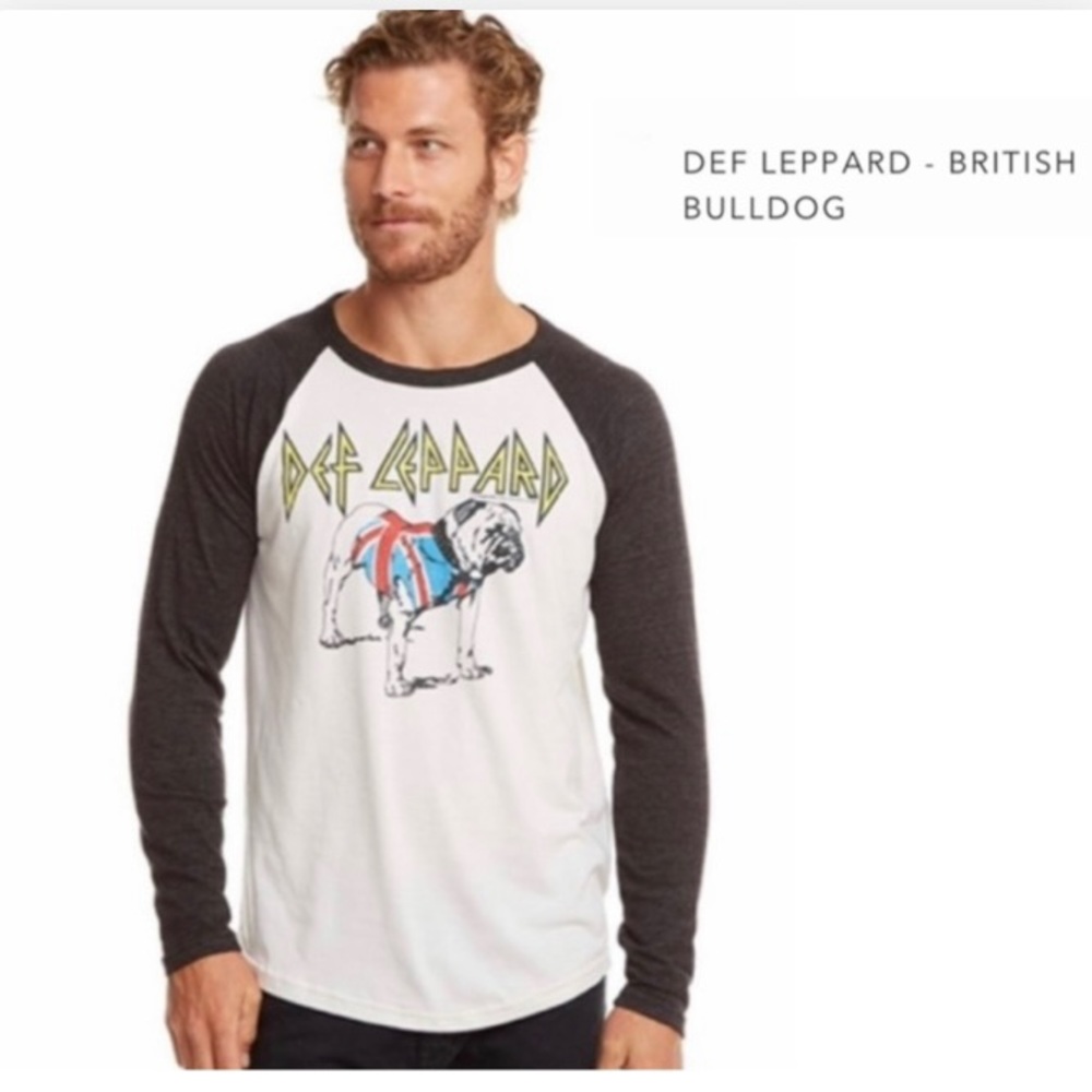 Def Leopard Baseball Tee - British Bulldog - Men’s Med.